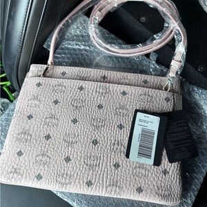 Mcm crossbody pouch powder pink